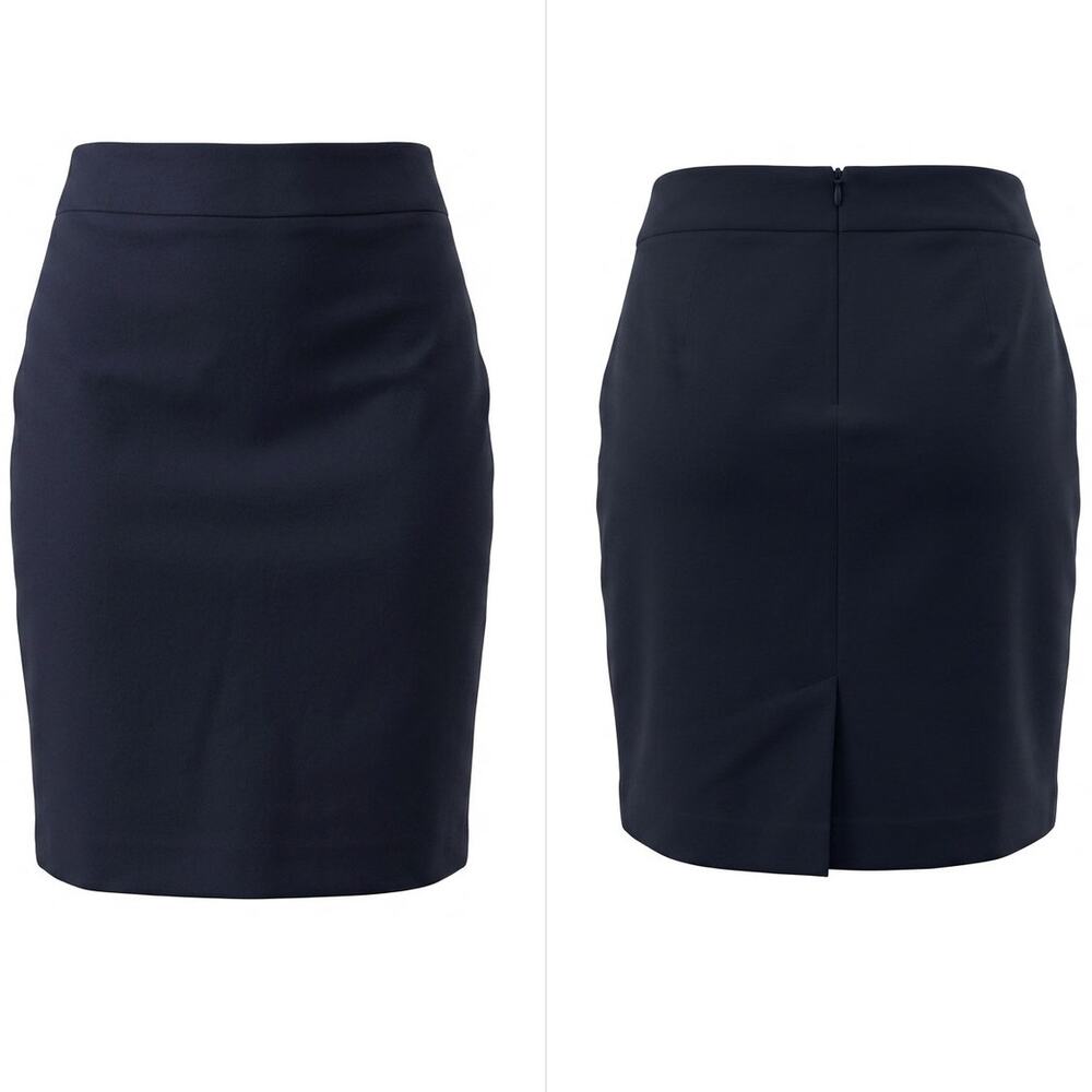 Banana Republic Navy Blue Stretch Pencil Skirt Career Office Women Size 2